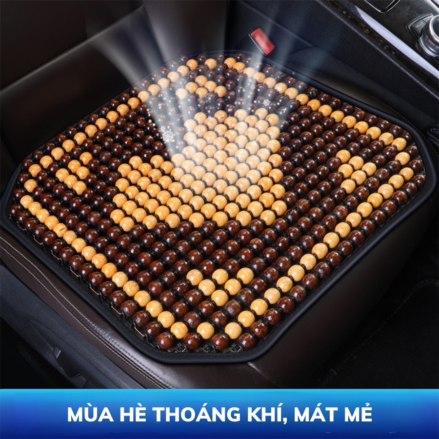 Đệm Hạt Gỗ Thủ Công Mỹ Nghệ Thoáng Khí Nâng Đỡ Cột Sống Lót Ghế Ô Tô Và Ghế Văn Phòng Trangdiemxe 7 By-1126