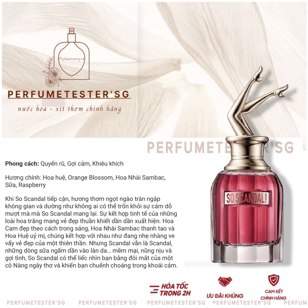 Nước hoa nữ   Jean Paul Gaultier So Scandal EDP gợi cảm và quyến rũ -𝒑𝒆𝒓𝒇𝒖𝒎𝒆𝒕𝒆𝒔𝒕𝒆𝒓