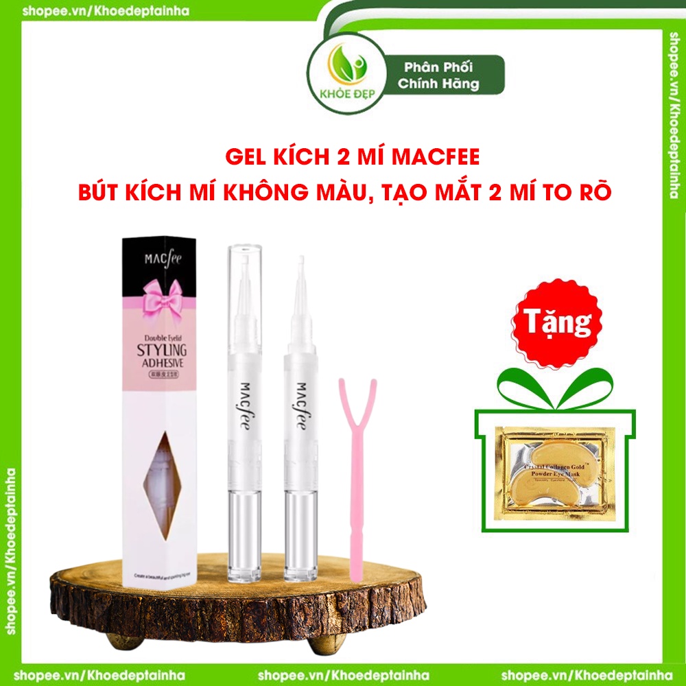 Gel kích 2 mí, keo kích mí, bút kích mí tạo mắt 2 mí tự nhiên rõ to - Gel kích mí Macfee Hàn Quốc 3ml chính hãng