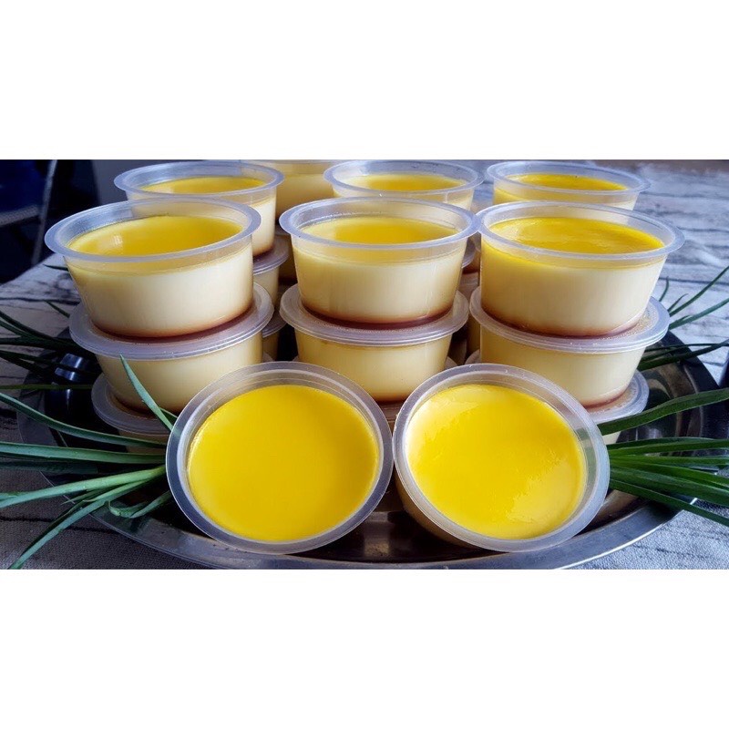 (Set 50) Hủ nhựa làm bánh flan caramen, rau câu, sữa chua, đựng slime (hộp flan có nắp)