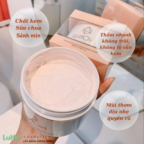 Kem dưỡng trắng da body Rmon White Label Dia Whitening Cream 200ml, da sáng đều màu trắng hồng tự nhiên, luhacosmetics | BigBuy360 - bigbuy360.vn