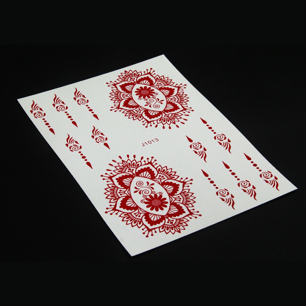 Hình Xăm Dán Tạm Thời Henna Kiểu Ấn Độ Độc Đáo Cho Nữ