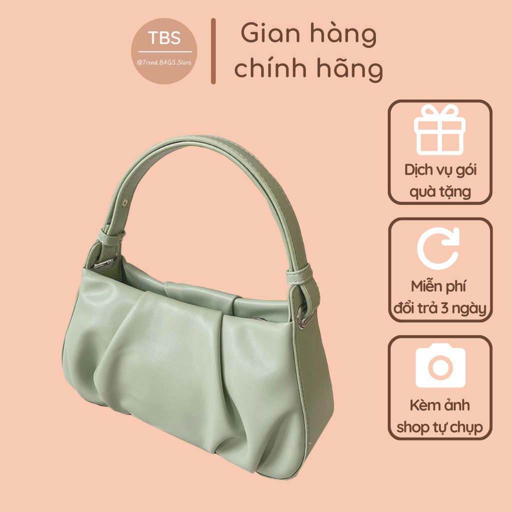 Túi kẹp nách, đeo vai basic xếp ly - Hàng loại 1 - TB.Store DV122 25x14x8 cm