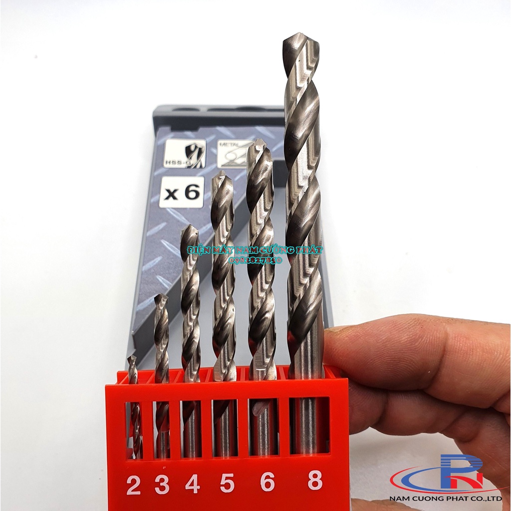 Bộ mũi khoan kim loại HSS-G 6 chi tiết Makita D-57196