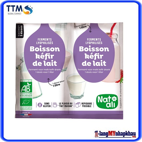 Men làm sữa chua kefir hữu cơ Natali 2x6g