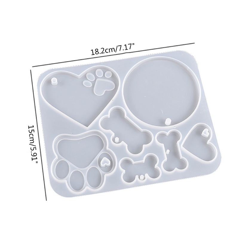 Khuôn Silicone Hình Trái Tim / Xương Cá Làm Móc Khóa DIY