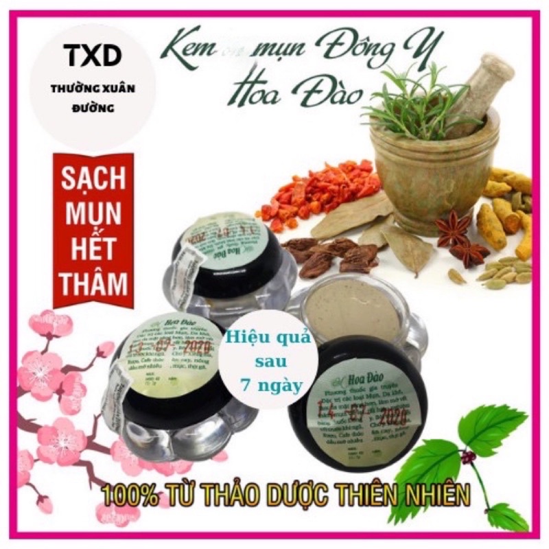 Kem Mụn Hoa Đào nắp đen sạch mụn hết thâm