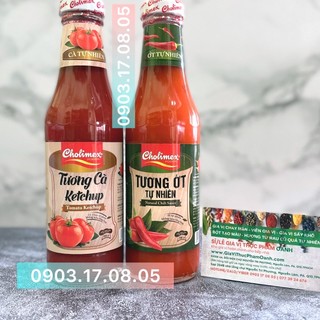 Combo Tương Ớt-Tương cà tự nhiên Chai Thủy Tinh Cholimex