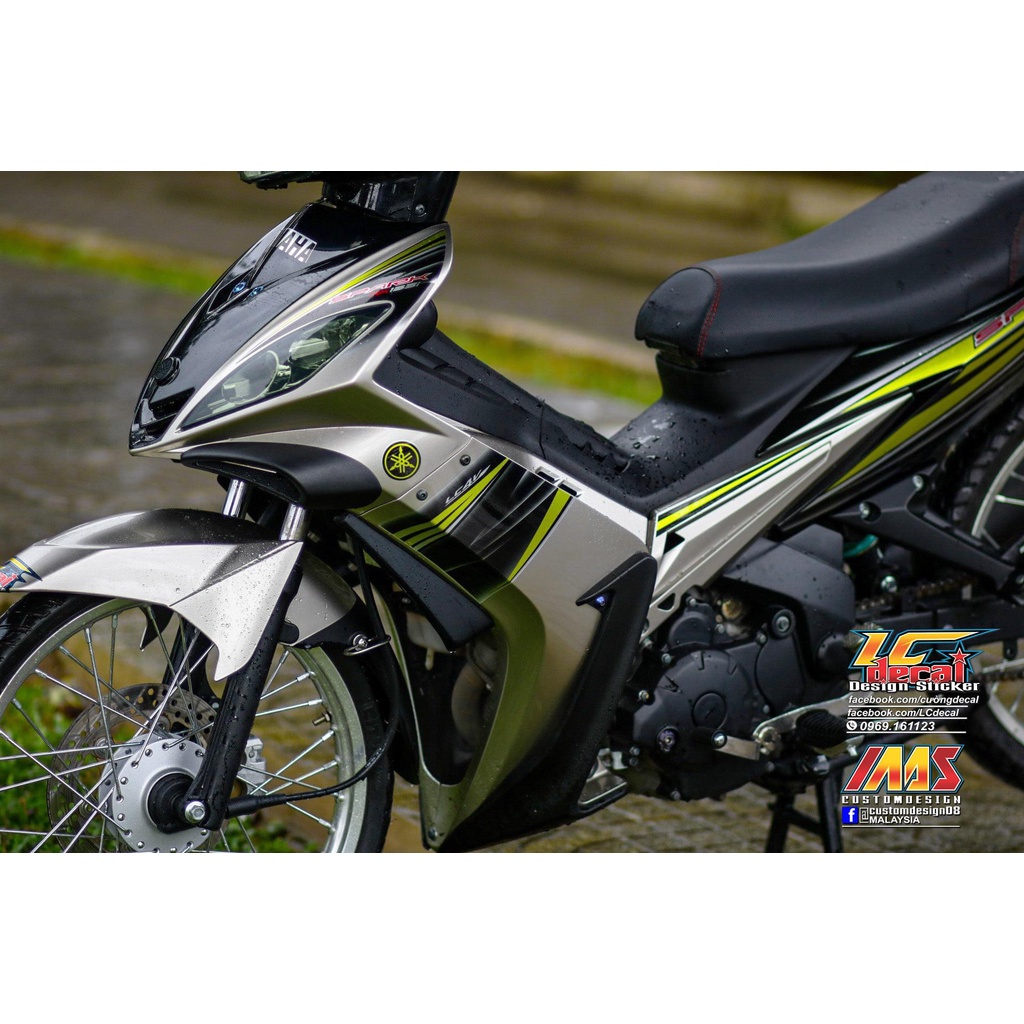 TEM RỜI mẫu Spark xanh lá cho Exciter 135 bạc - tem cao cấp không bay màu