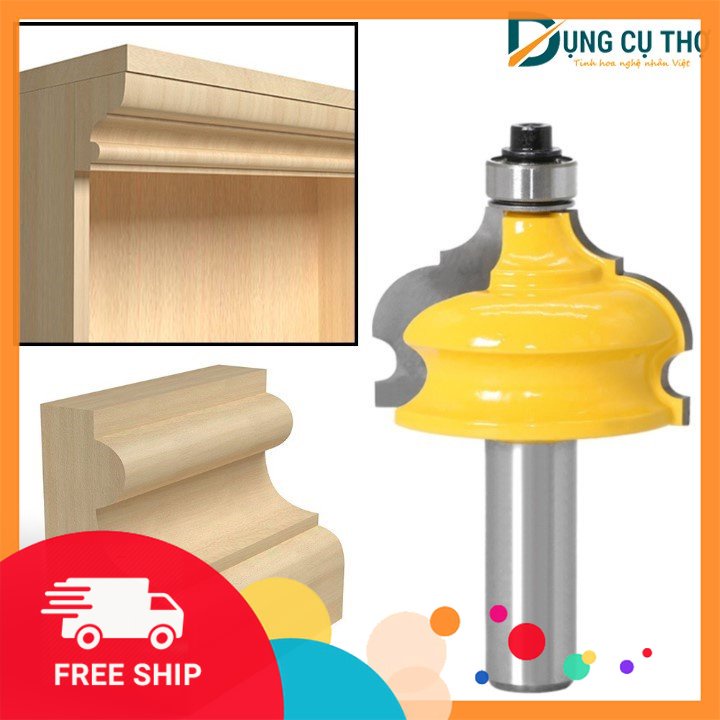 ✔️🛠 Mũi phay gỗ mũi soi phào chỉ nóc tủ, phào tủ cốt 12.7mm ✔️🛠