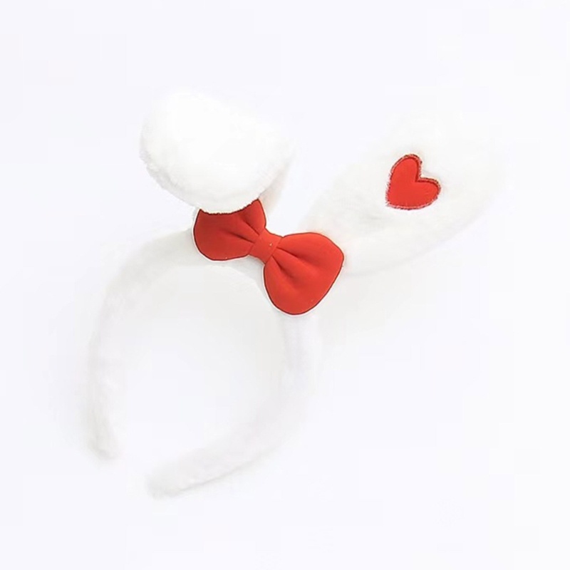 Băng Đô Tai Thỏ Thêu Hình Trái Tim Dễ Thương Dành Cho Trẻ Em Hóa Trang Tiệc Phục Sinh