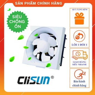Quạt thông gió hút tường 30w 20cmx20cm Clisun,quạt hút mùi gắn phòng bếp nhè vệ sinh
