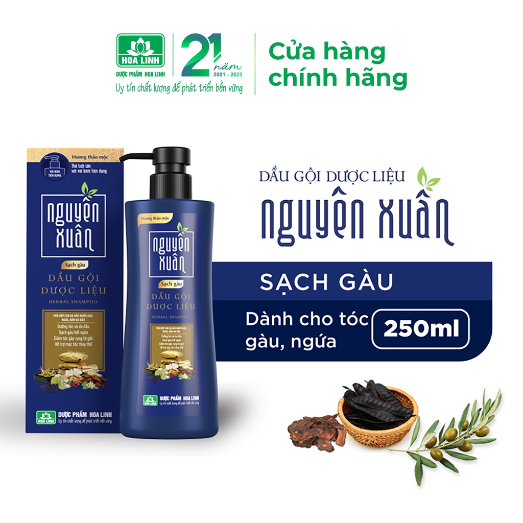 Dầu gội dược liệu Nguyên Xuân sạch gàu 250ml - Dành cho tóc gàu ngứa