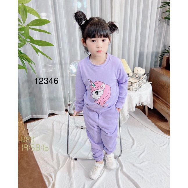 Bộ nỉ bé gái 9-21kg