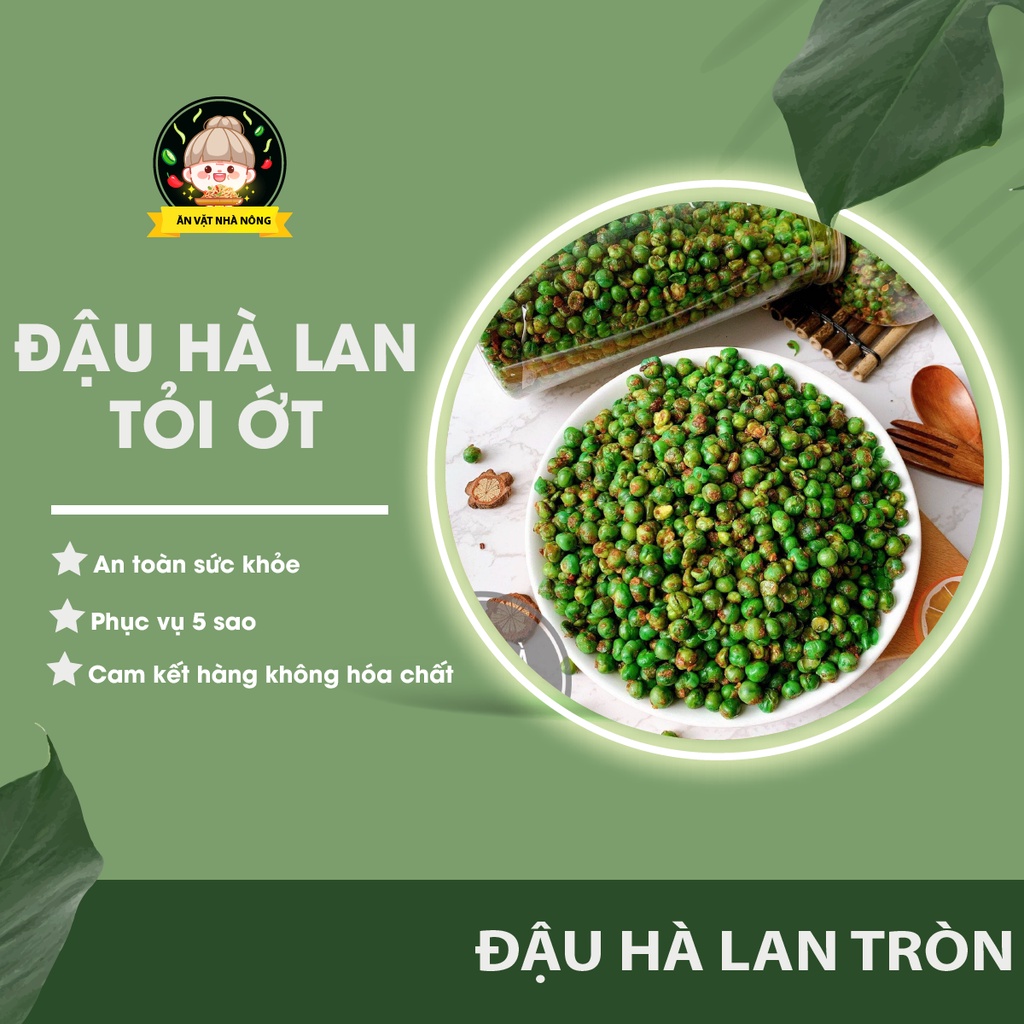 500gr đậu hà lan rang tỏi ớt loại 1, đậu ăn vặt hạt tròn, ngon đậm vị | Đồ ăn vặt Hà nội