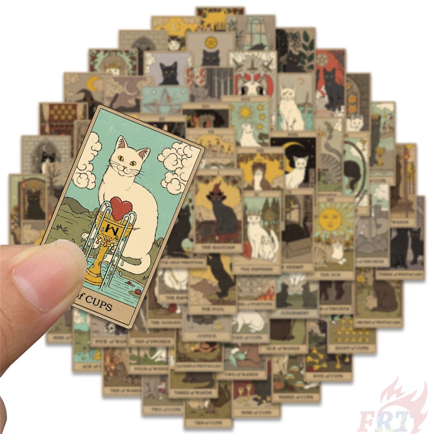 70 Cái / Bộ ❉ Bài Tarot Định Mệnh Retro. Hình Dán Mèo Ma Thuật Series 01 ❉ Miếng Dán Decal Chống Thấm Nước Thời Trang