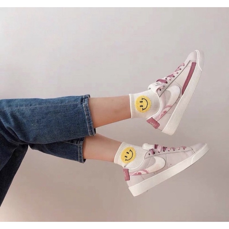 Pass giày Nike blazer low white pink water red (ảnh thật ở cuối)