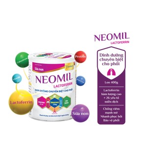 Sữa bột NEOMIL LACTOFERRIN 400G ( dinh dưỡng chuyên biệt cho phổi)