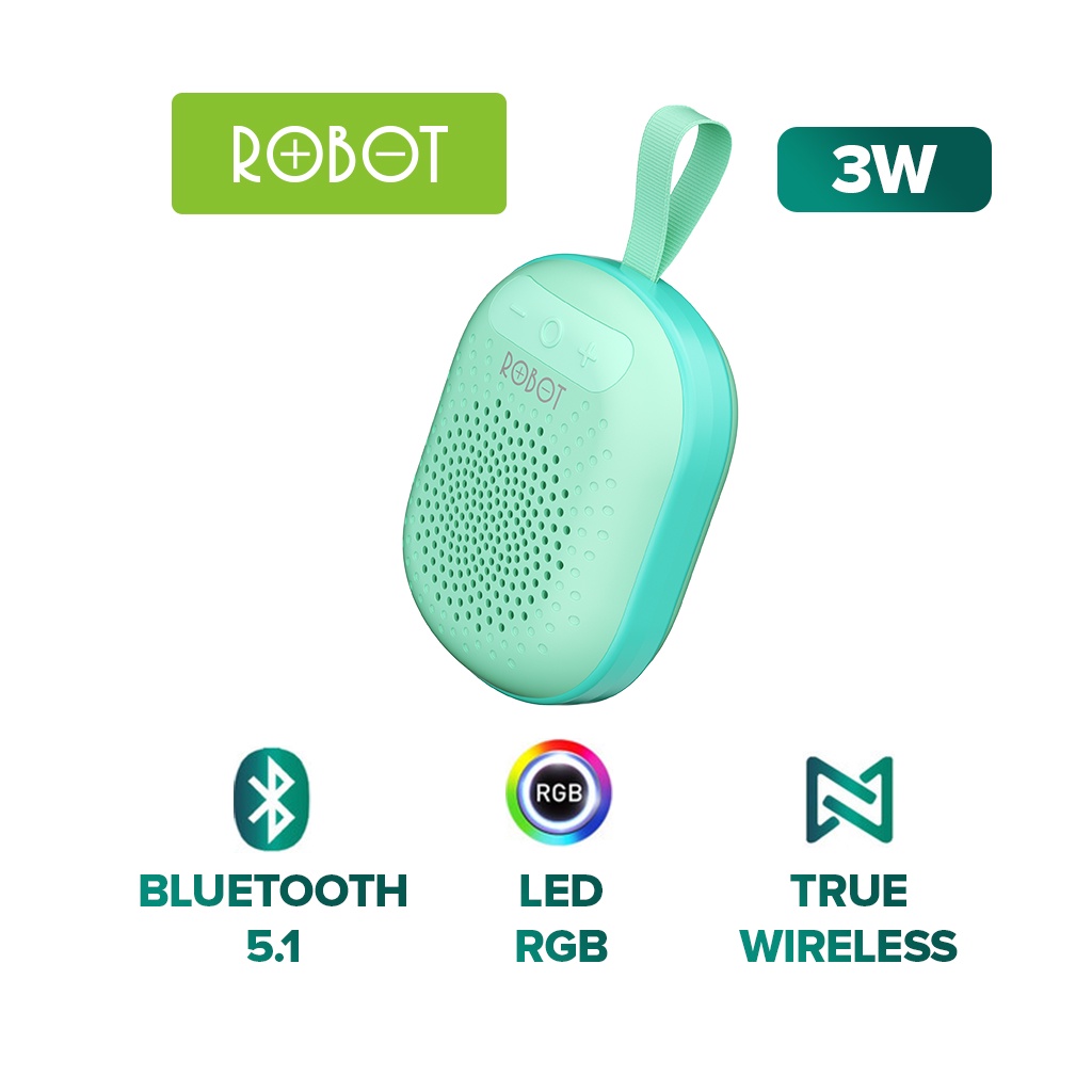Loa Bluetooth Mini ROBOT RB20 Công Suất 3W Hiệu Ứng RGB