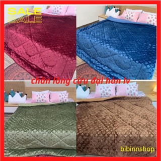 Chăn lông cừu đại hàn LV, chăn lông cừu nhân tạo kích thước 2mx2m3
