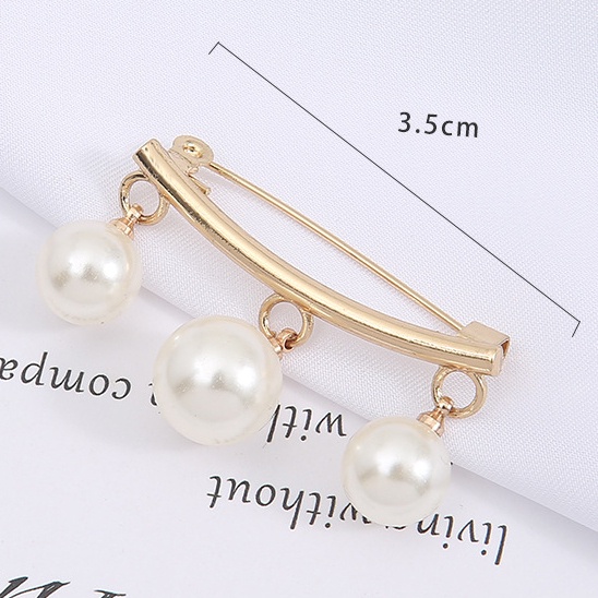 Ghim Cài Áo Đính Ngọc Trai Chống Trượt Thiết Kế Đơn Giản Cho Nữ