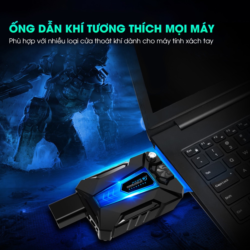 Hút gió tản nhiệt laptop SIDOTECH MAGIC 3 mini thiết kế nhỏ gọn làm mát máy tính nhanh trang bị ống giảm thanh chống ồn