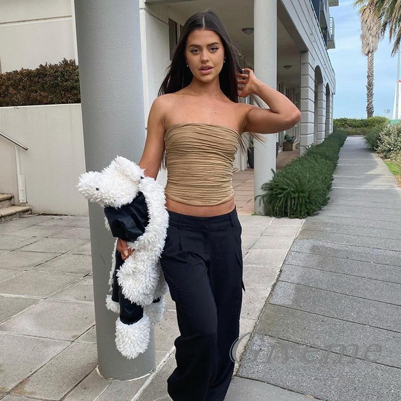 Áo Lửng Không Tay Hở Lưng Thời Trang Quyến Rũ Dành Cho Nữ