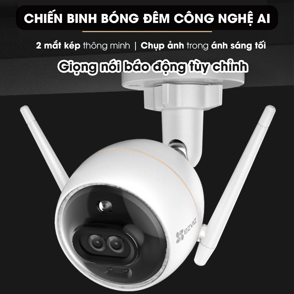 Camera Wifi Ezviz C3X Ngoài Trời Thông Minh, Có Màu Ban Đêm 2MP 1080P Full HD