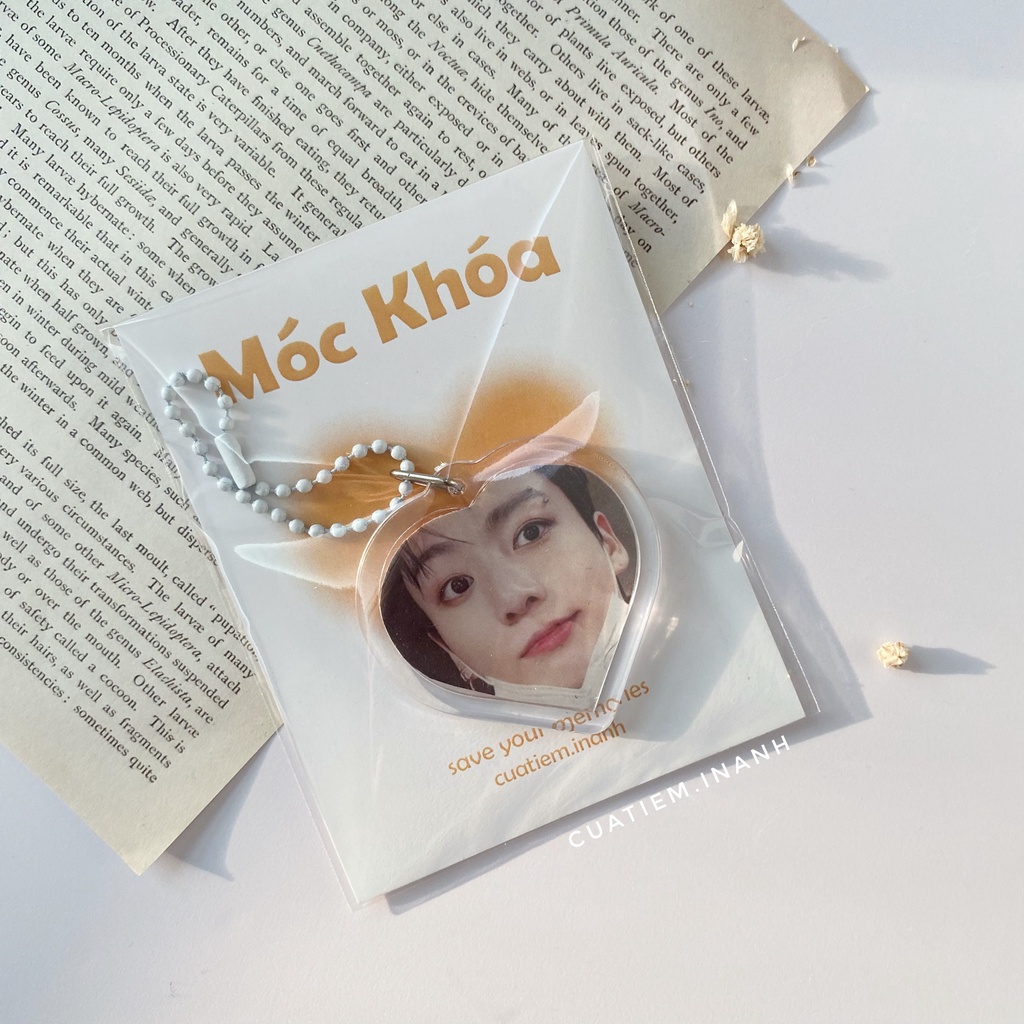 In Ảnh Theo Yêu Cầu - Móc Khóa Trái Tim