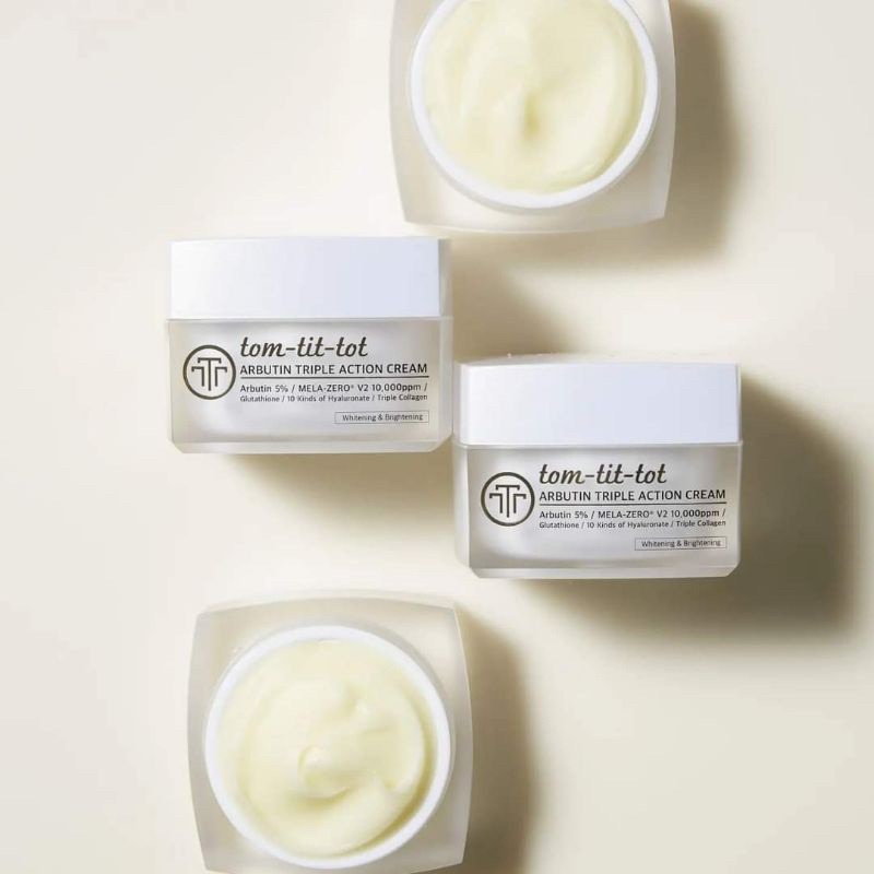 Kem Dưỡng Tom Tit Tot 5% Arbutin Triple Action Cream dưỡng trắng mờ đốm nâu tàn nhang sạm da 50ml