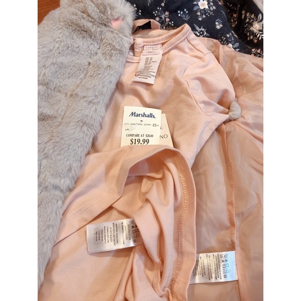 Áo gile lông mix áo thun hồng bé gái xuat du