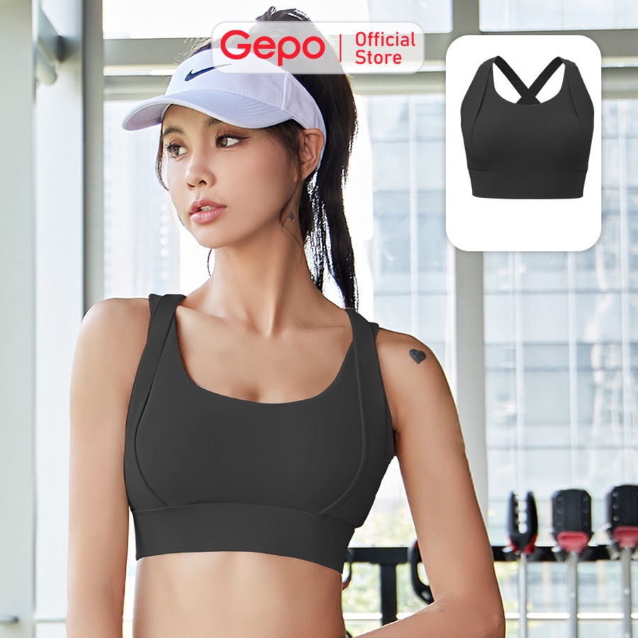 Áo bra tập gym yoga nữ cao cấp có mút ngực chống sốc GEPO GP208