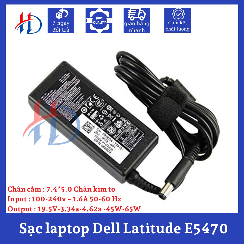 Sạc laptop Dell Latitude E5470 - Sạc Zin - Hàng Chính Hãng