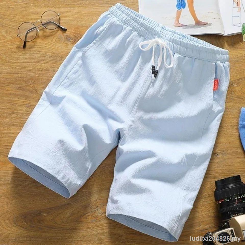 LEVIS Seluar Quần Short Jean Nam Vải Lanh cotton Màu Trơn Phong Cách Doanh Nhân Thời Trang Mùa Hè