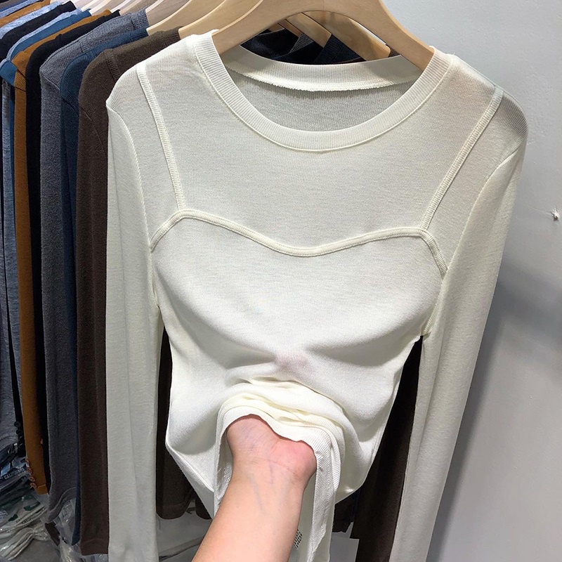 NRVP Áo Thun Nữ Dài Tay Dáng Rộng In Hình Phong Cách Hàn Quốc Kiểu Mới