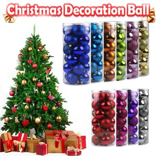 24 Quả Châu Trang Tri Noel Đường Kính 4cm
