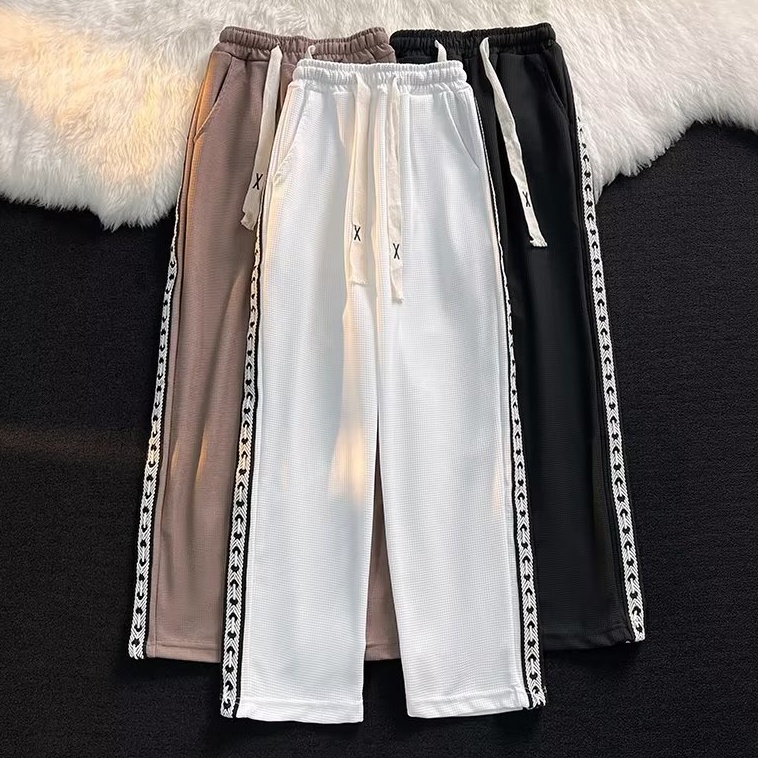 Aokang nam thời trang quần thể thao sọc, quần legging nam đơn giản và thoải mái hiphop