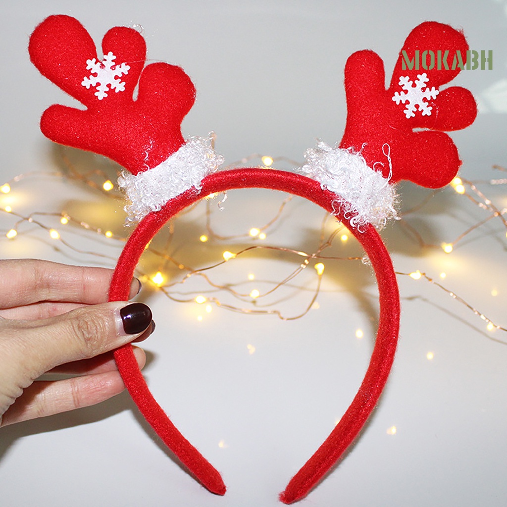 Băng Đô Cài Tóc Hình Sừng Tuần Lộc Giáng Sinh Trọng Lượng Nhẹ Cho Người Lớn Và Trẻ Em