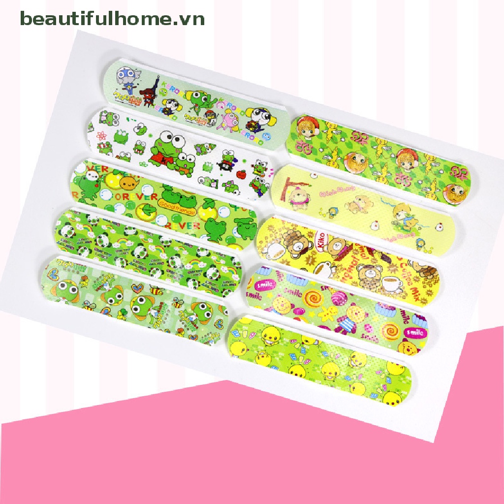 Bộ 120 Miếng Băng Cá Nhân Thoáng Khí Chống Thấm Nước Họa Tiết Hoạt Hình