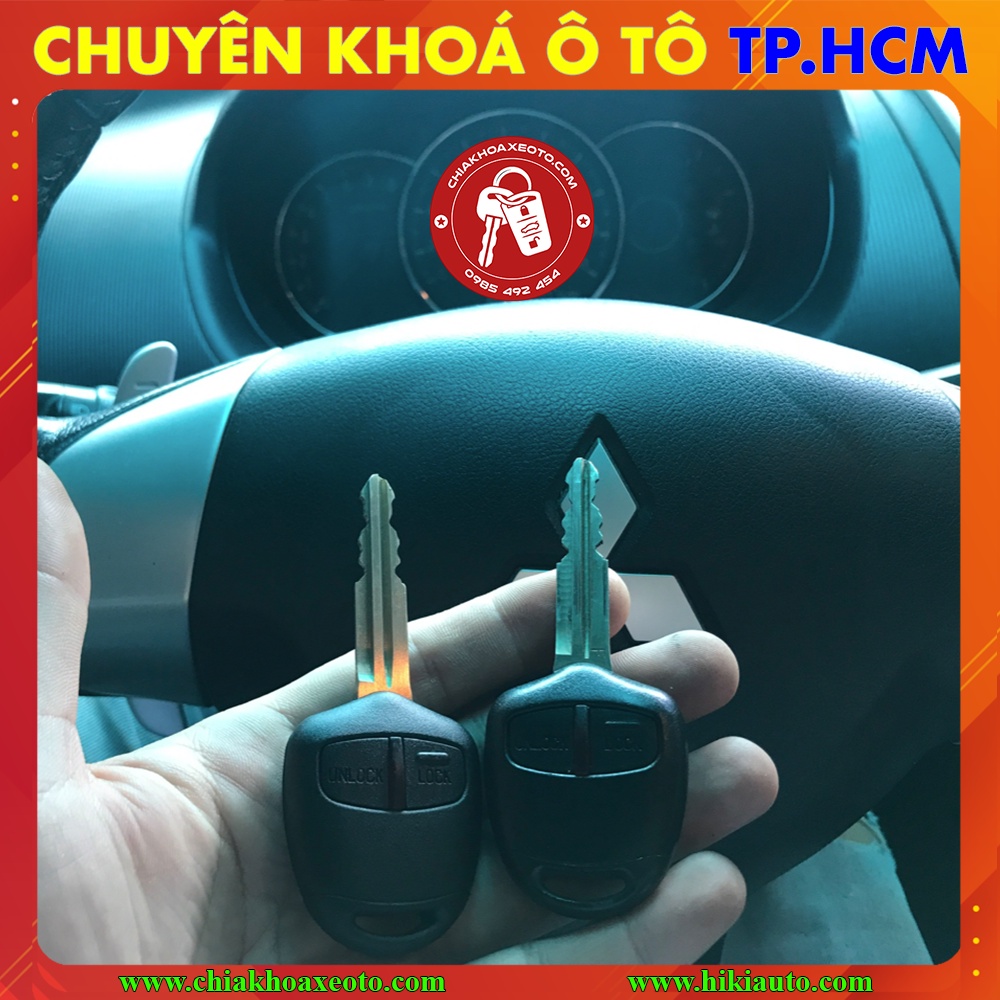 Vỏ chìa khoá Mitsubishi Grandis Pajero Sport Triton Attrage Mirage, Vỏ chìa khoá remote 2 nút chuẩn theo xe