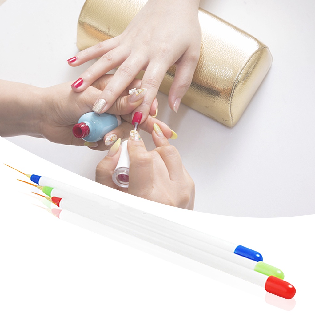 Bút Trang Trí Móng Tay Chuyên Nghiệp Không Biến Dạng Với 3 Đầu Cọ Bằng Acrylic