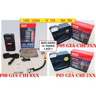 Bơm lốp ô tô, xe hơi STEELMATE P08, P05, P03, BH 12 THÁNG