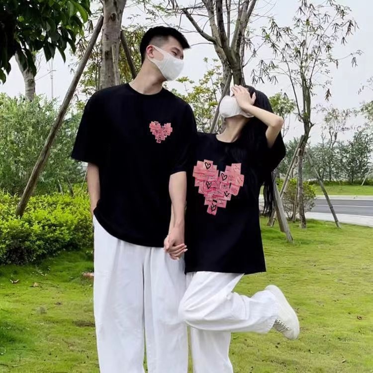NRVP Áo Thun Unisex Mùa Hè Dáng Suông Tay Cộc Phong Cách Hàn Quốc Cho Nam Nữ