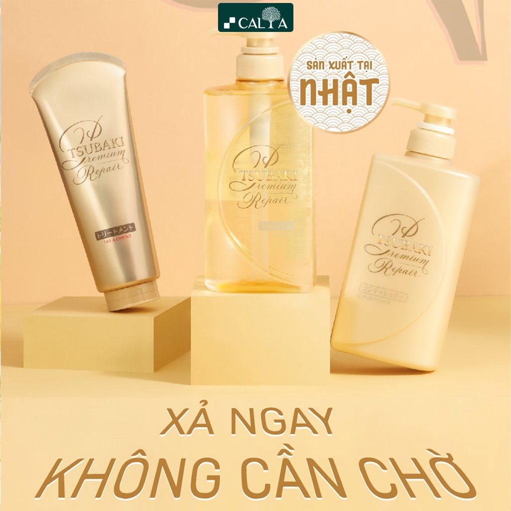 Combo Dầu Gội, Dầu Xả, Mặt Nạ Tóc, Xịt Dưỡng Tsubaki Premium Phục Hồi Bóng Mượt, Ngăn Rụng Tóc 490ml/180g