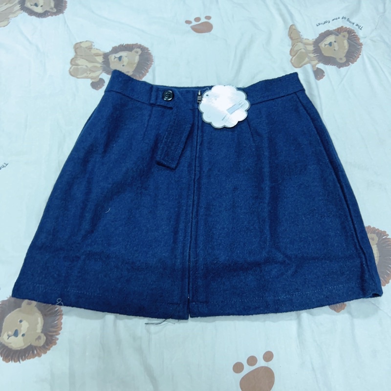 Chân váy dạ màu xanh đen xinh xắn hàng siêu đẹp