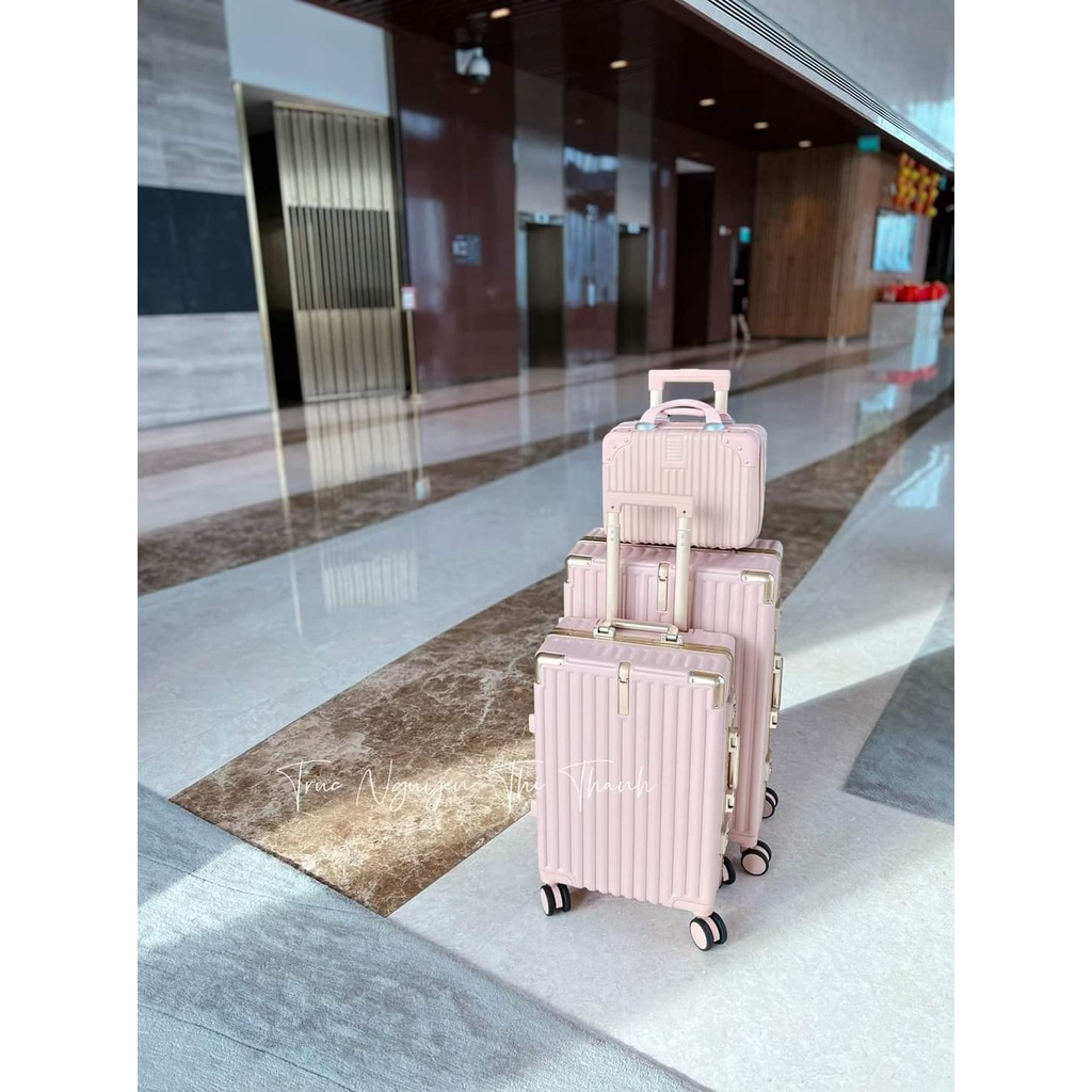 Vali khung viền nhôm cao cấp mạ sắc vàng sang trọng và chất lượng size 20 và size 24