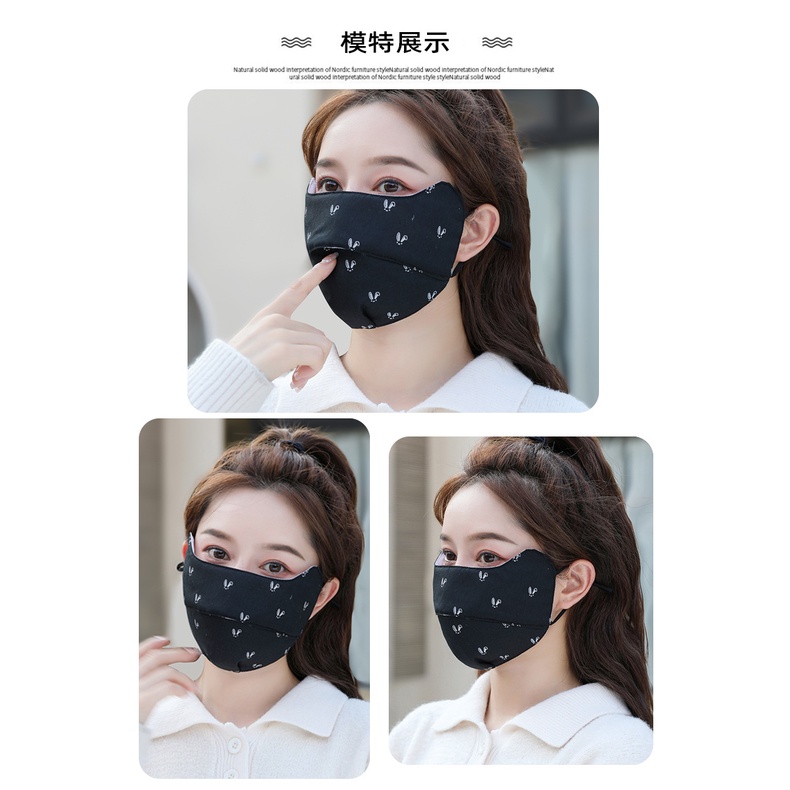 Khẩu Trang cotton Giữ Ấm Bảo Vệ Mắt Phong Cách Hàn Quốc Thời Trang Thu Đông Cho Nam Nữ