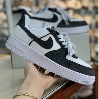 Giày af1 xám lông chuột nam nữ cao cấp giày af1 custom xám canvas nguyên bản giày air force xám trắng da lộn
