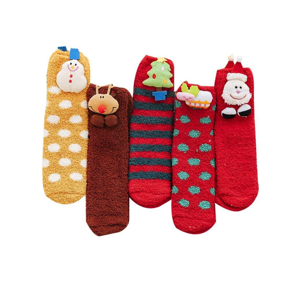 AROMA Vớ Nữ In Họa Tiết Giáng Sinh Dễ Thương Phong Cách Harajuku Nhật Bản