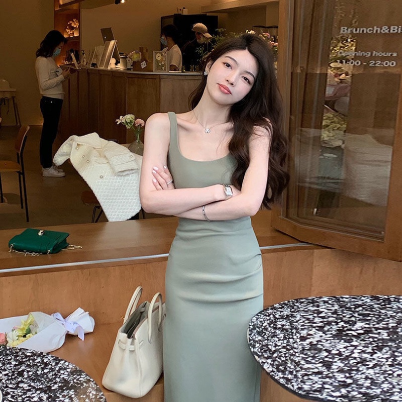 Đầm Dài Hai Dây Dáng Ôm Thời Trang Mùa Hè Pháp Hàng Mới 2022 Dành Cho Bạn Nữ